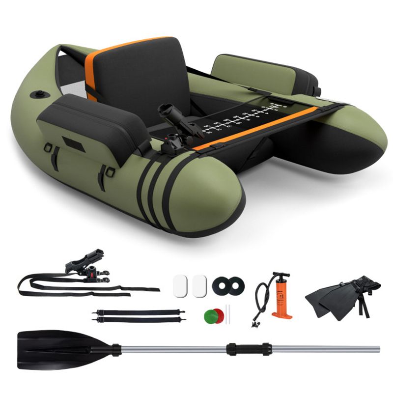 Load image into Gallery viewer, Inflatable Fishing Float Tube with Pump Storage Pockets and Fish Ruler
