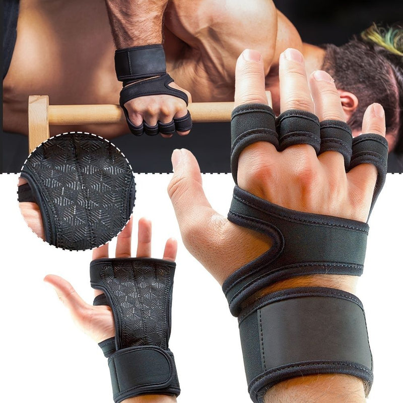 Load image into Gallery viewer, 1 Pairs Unisex Weight lifting gloves Training Gloves Fitness Sports Body Building Gymnastics Gym gloves Hand Wrist Palm Protector Gloves
