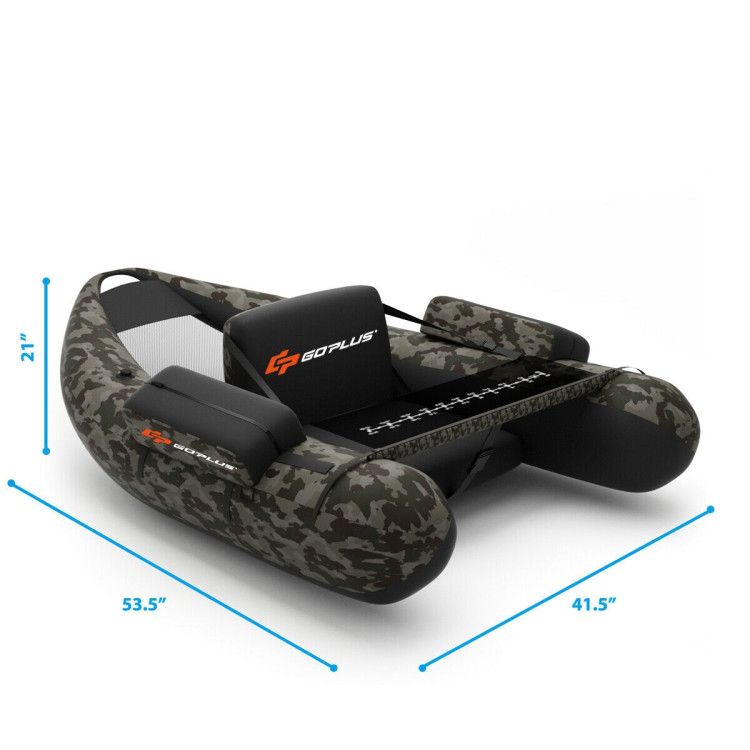 Load image into Gallery viewer, Inflatable Fishing Float Tube with Pump Storage Pockets and Fish Ruler
