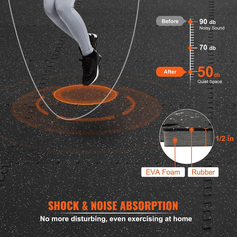 Load image into Gallery viewer, 12 PCS 1/2 inch Thick Gym Floor Mats,
