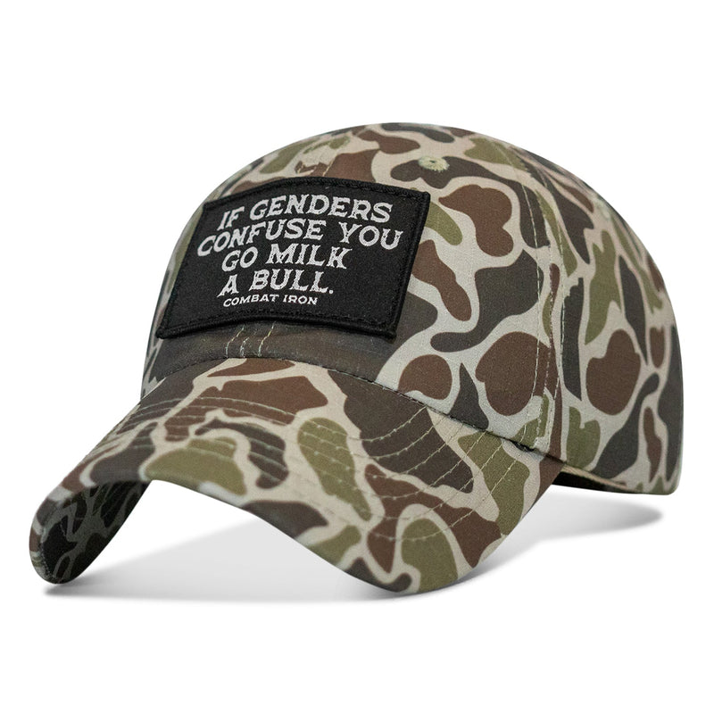 Load image into Gallery viewer, If Genders Confuse You Go Milk A Bull Patch Ripstop Tactical Hat
