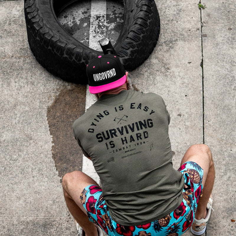 Load image into Gallery viewer, Dying is Easy. Surviving Is Hard Men&#39;s T-Shirt
