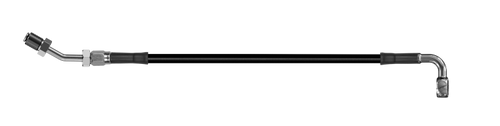 Goodridge 56in Universal Clutch Line w/SS Fittings & Black Hose - 90Deg Banjo w/AN3 Fitting