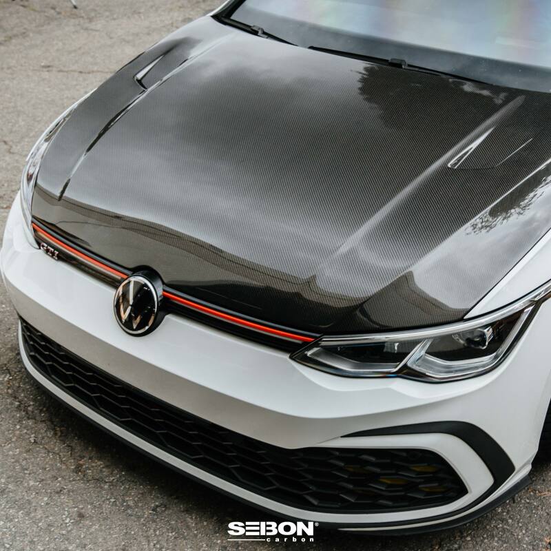 Load image into Gallery viewer, Seibon 22-23 Volkswagen Golf GTI/R  TM-Style Carbon Fiber Hood

