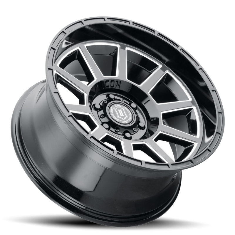 Load image into Gallery viewer, ICON Recoil 20x10 6x135 -24mm Offset 4.5in BS Gloss Black Milled Spokes Wheel
