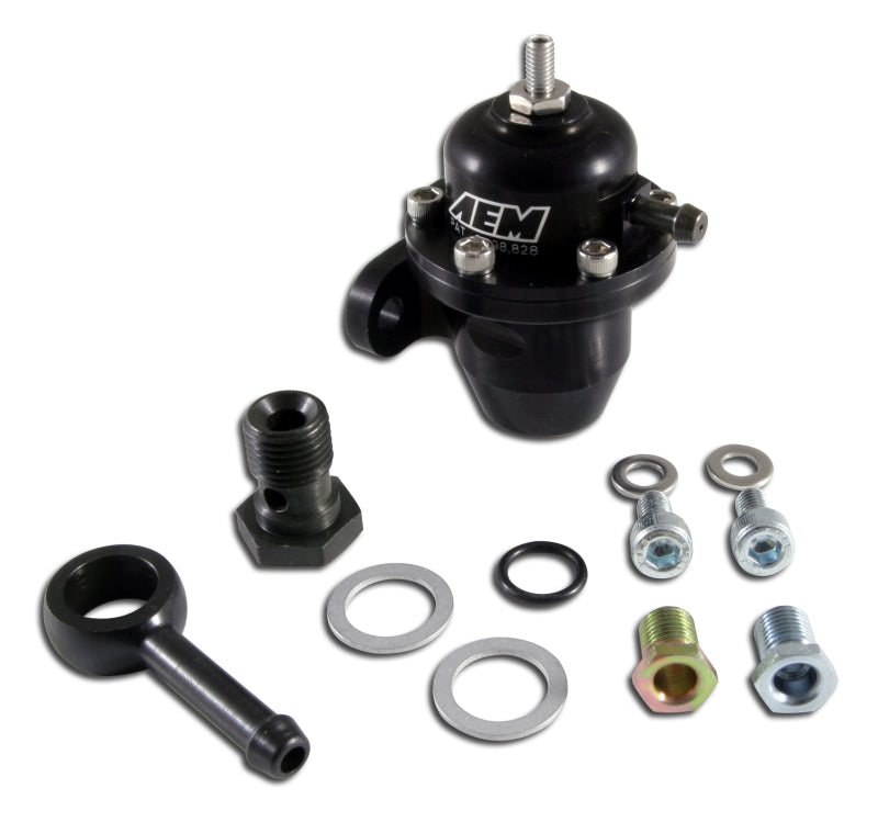 Load image into Gallery viewer, AEM Electronics Fuel Pressure Regulator Black Honda Acura
