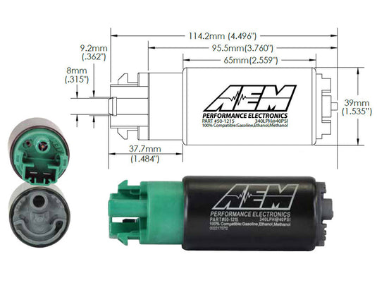 AEM Electronics E-85 Compatible High Flow In-Tank Fuel Pump