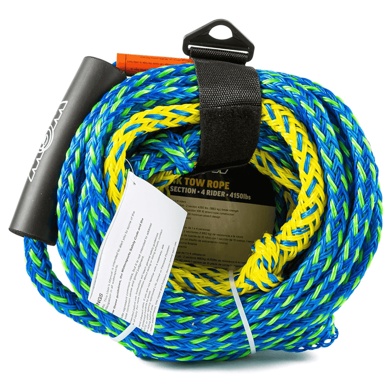 Load image into Gallery viewer, WOW Watersports 60ft 4-Rider 4K Tow Rope with 2 Sections
