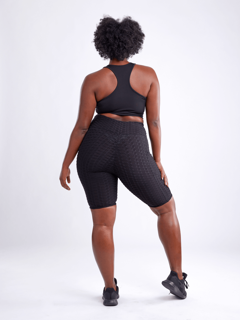 Load image into Gallery viewer, JupiterGear High-Waisted Scrunch Yoga Shorts with Hip Pockets
