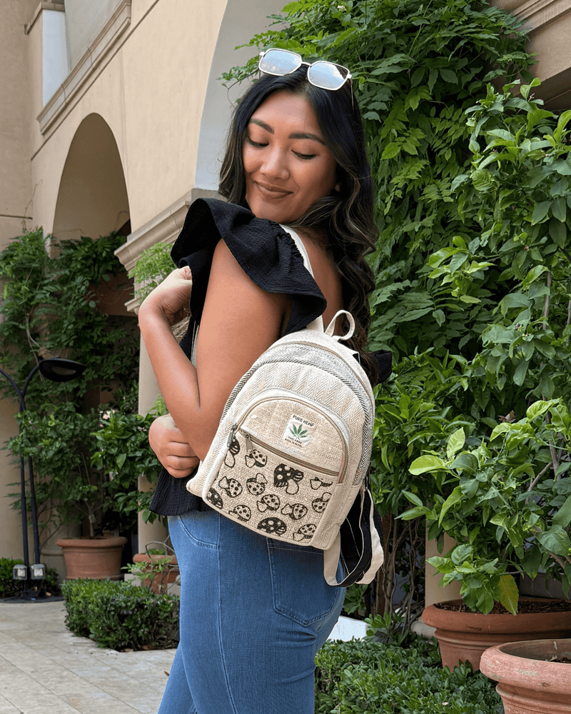 Load image into Gallery viewer, Kathmandu Collection Mini Hemp Mushroom Backpack
