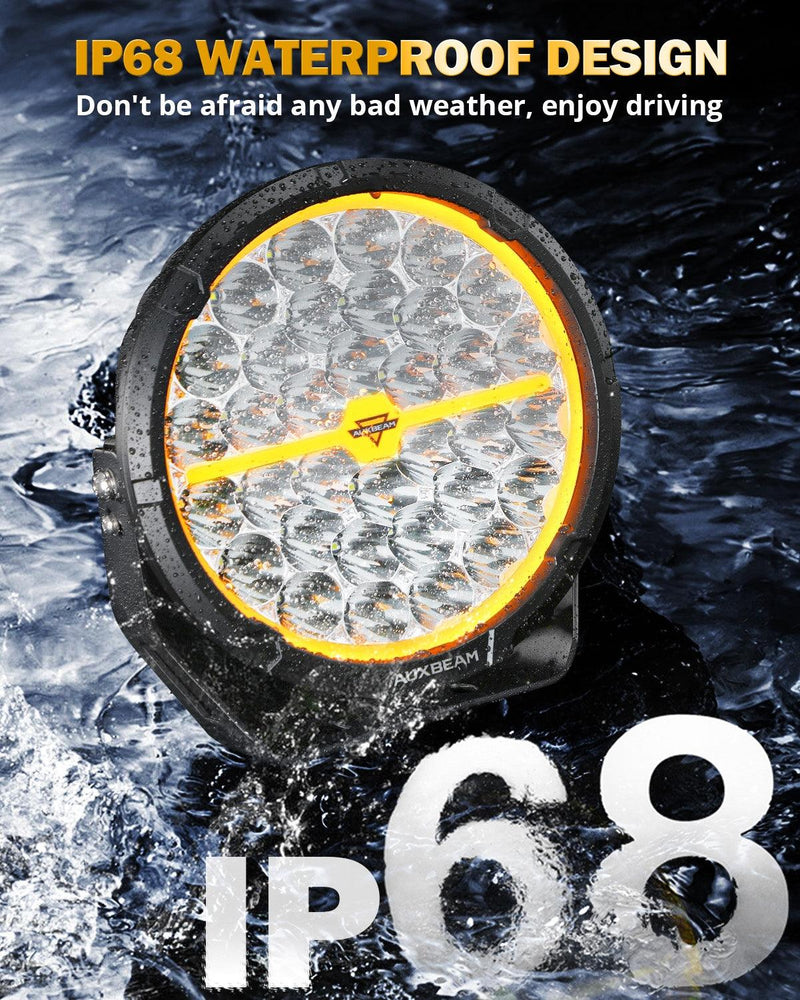 Load image into Gallery viewer, RAY-L Series | 9 Inch 318W 34180LM Dual DRL Offroad LED Driving Lights
