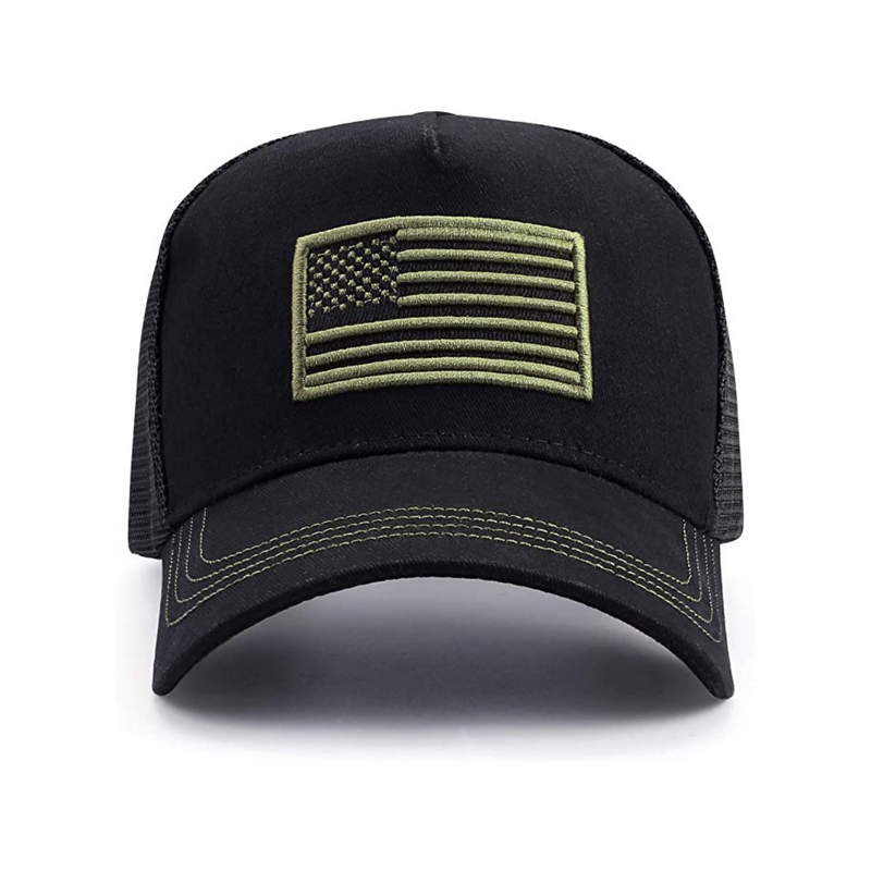 Load image into Gallery viewer, American Flag Trucker Hat with Adjustable Strap
