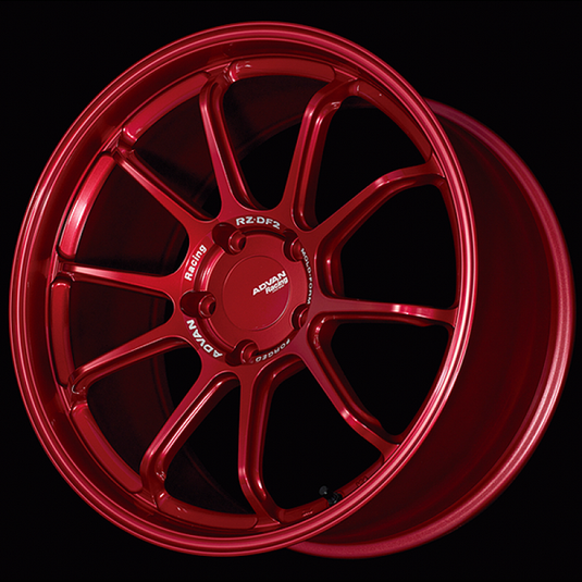 Advan RZ-DF2 for Porsche 20x10.5 / +45 Offset / 5x130 / 71.6mm Bore / Racing Candy Red YAF0L45PCR