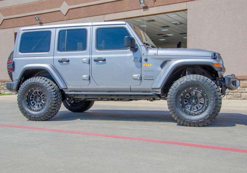 Load image into Gallery viewer, N-Fab RKR Rails 2019 Jeep Wrangler JT 4DR Truck Full Length - Tex. Black - 1.75in
