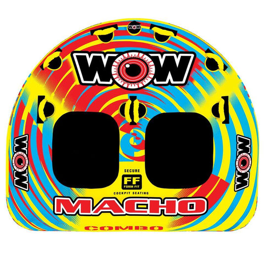WOW Watersports Macho 2 Person Towable Water Tube For Pool and Lake