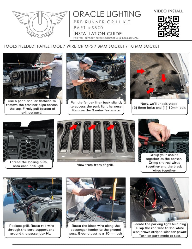 Load image into Gallery viewer, Oracle Pre-Runner Style LED Grille Kit for Jeep Gladiator JT - Red
