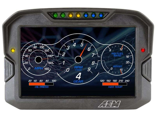 AEM CD-7 Non Logging Race Dash Carbon Fiber Digital Display (CAN Input Only) 30-5700