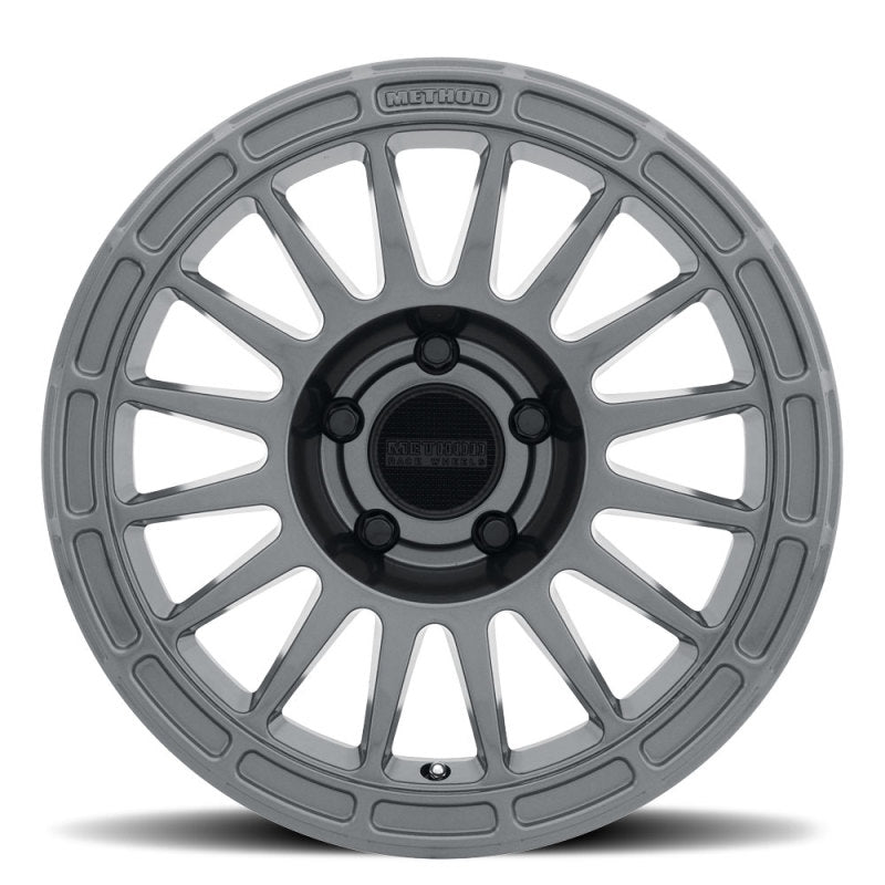 Load image into Gallery viewer, Method MR314 17x8.5 0mm Offset 5x5 71.5mm CB Gloss Titanium Wheel
