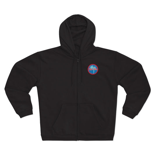 Rad Palm Ice Tiki Unisex Hooded Zip Sweatshirt