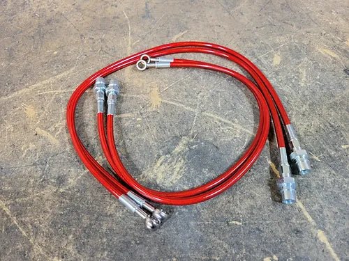 Load image into Gallery viewer, TTC Extended Front Stainless Steel Brake Lines for Honda Talon
