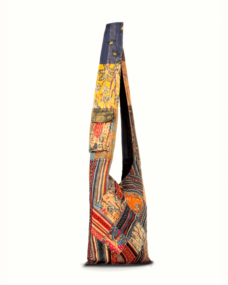 Load image into Gallery viewer, Kathmandu Collection Quilted Patchwork Hobo Bag
