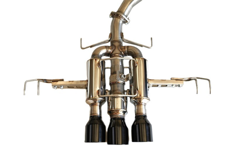 Load image into Gallery viewer, Invidia 22+ HONDA CIVIC TYPE-R FL5 R400 SINGLE LAYER BLACK TIP CAT-BACK (NON POLISH PIPE)
