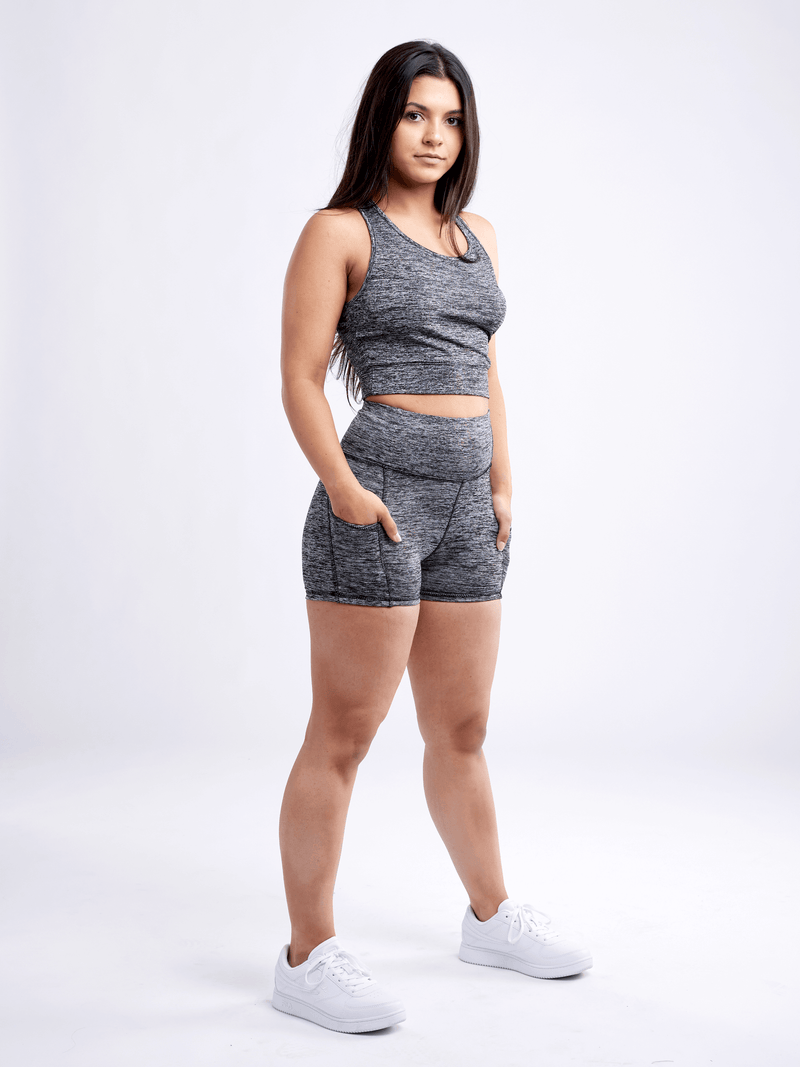 Load image into Gallery viewer, JupiterGear High-Waisted Athletic Shorts with Side Pockets
