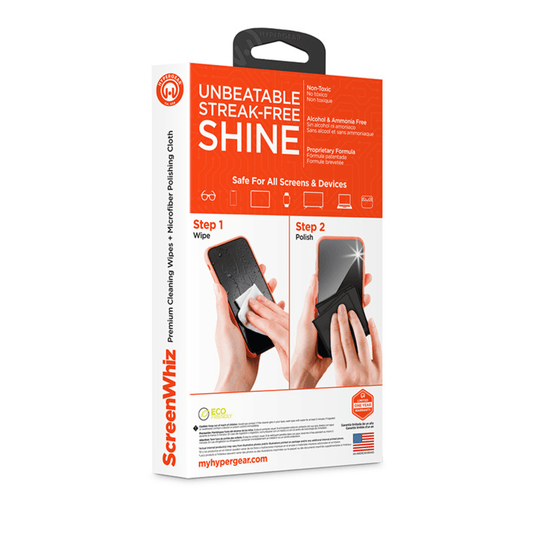 HyperGear ScreenWhiz Screen Cleaning Wipes and Cloth Kit