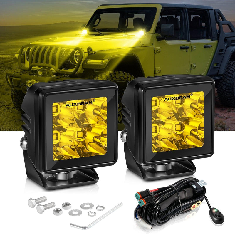 Load image into Gallery viewer, 2 Inch 40W 4000LM LED Pod Amber Spot Offroad Light
