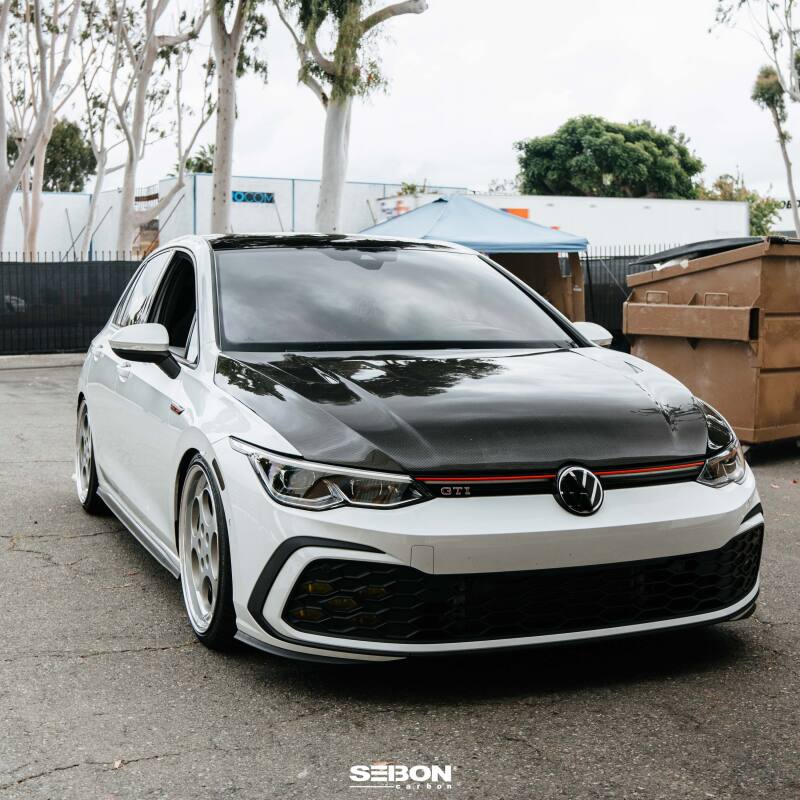 Load image into Gallery viewer, Seibon 22-23 Volkswagen Golf GTI/R  TM-Style Carbon Fiber Hood
