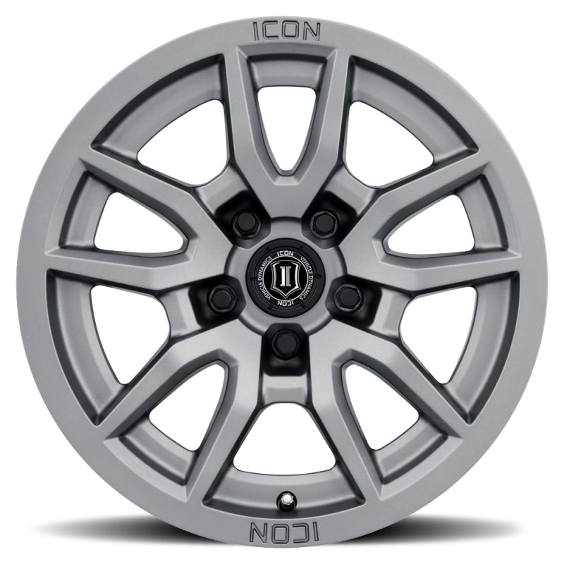 Load image into Gallery viewer, ICON Vector 5 17x8.5 5x5 -6mm Offset 4.5in BS 71.5mm Bore Titanium Wheel
