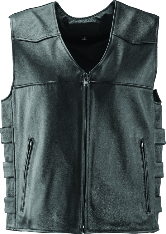 Kuryakyn Leather By River Road Plains Leather Vest Black - Medium