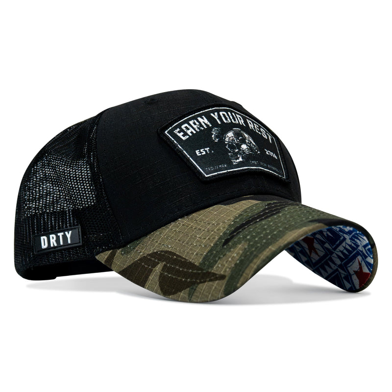 Load image into Gallery viewer, Earn Your Rest Patch Original Ripstop Snapback Hat
