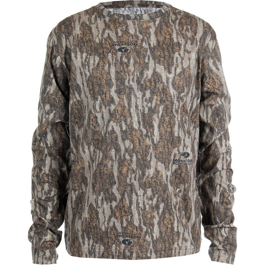 Habit Youth Bear Cave Long Sleeve Camo Tee YM-Mossy Oak New Bottomland