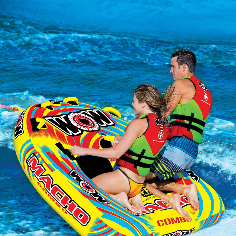 Load image into Gallery viewer, WOW Watersports Macho 1-3 Person Towable Water Tube For Pool and Lake
