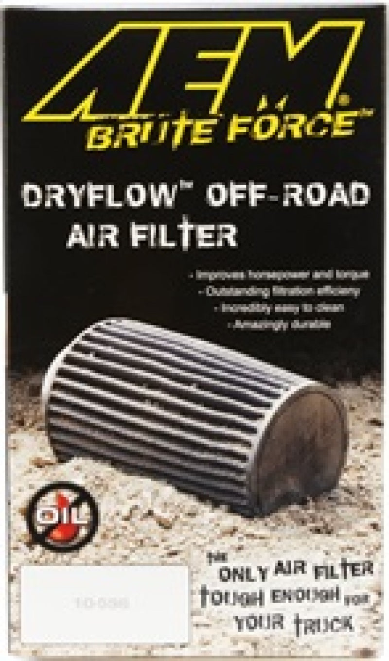 Load image into Gallery viewer, AEM Induction AEM Dryflow 3.5in. X 7in. Round Tapered Air Filter 21-2047BF
