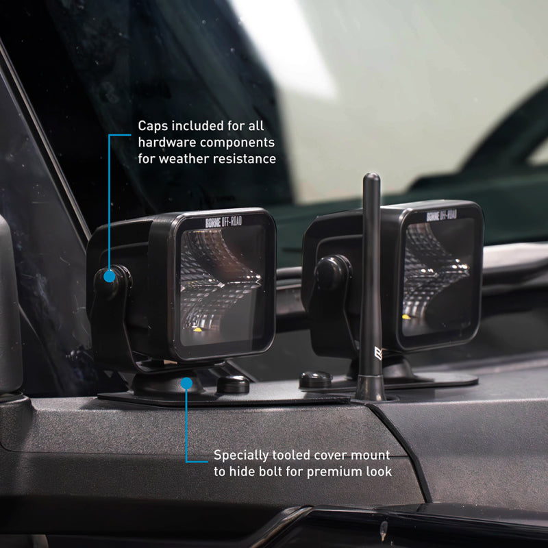 Load image into Gallery viewer, Borne Off-Road 21+ Bronco Light Pods 4pc Ditch 3x3 Spot
