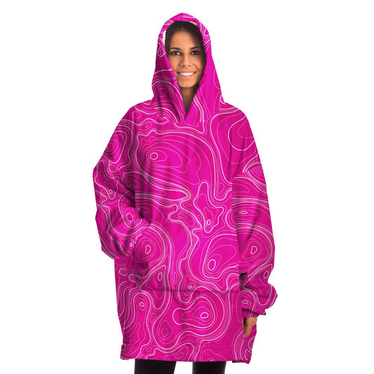 Rad Palm Pink Topographic Snug Hoodie