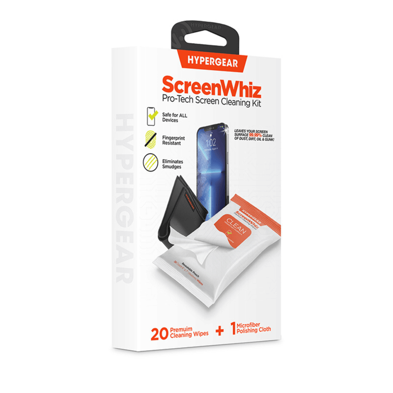 Load image into Gallery viewer, HyperGear ScreenWhiz Screen Cleaning Wipes and Cloth Kit
