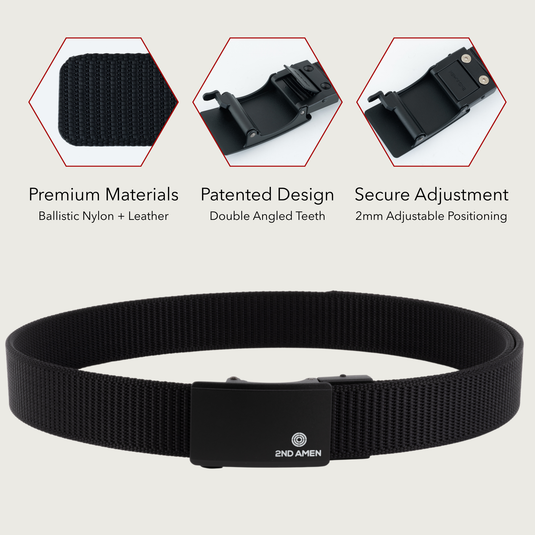 Hero 1.0 EDC Belt 1.5" Width Ballistic Nylon for Everyday Carry