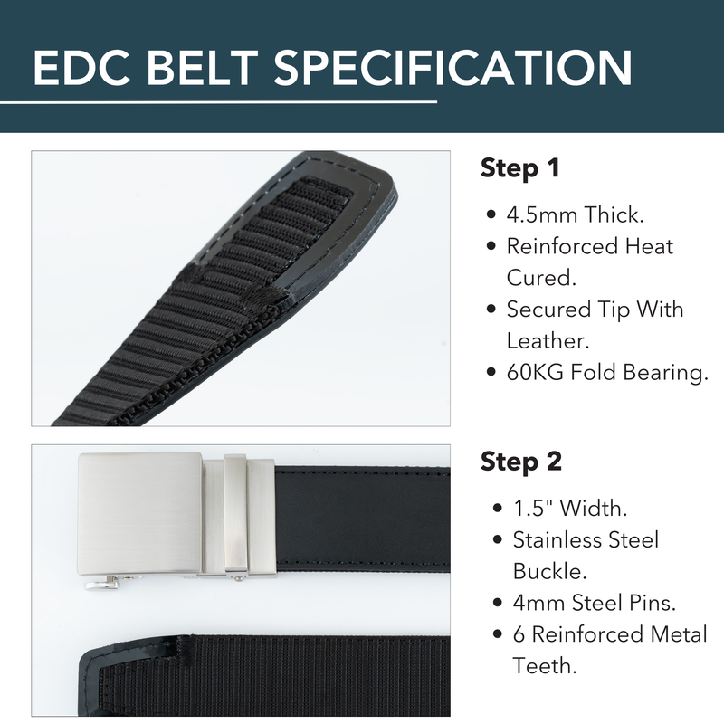 Load image into Gallery viewer, Stealth Leather EDC Belt for Everyday Carry
