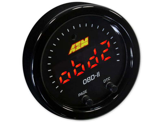 AEM Electronics X-Series OBDII Digital Datastream Gauge Black Bezel & Black Face plate
