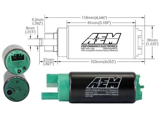 AEM Electronics Ethanol & Methanol Capable High Flow In-Tank Fuel Pump
