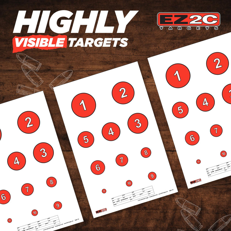 Load image into Gallery viewer, EZ2C Targets #20/RD7: Reducing Circles Paper Shooting Targets 11"x17" USA Made
