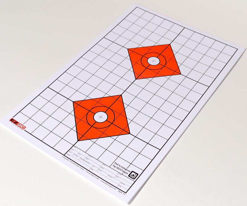 Load image into Gallery viewer, EZ2C Targets #13: Shooting Range Paper Target w 1" Grids 11"x17” USA MADE
