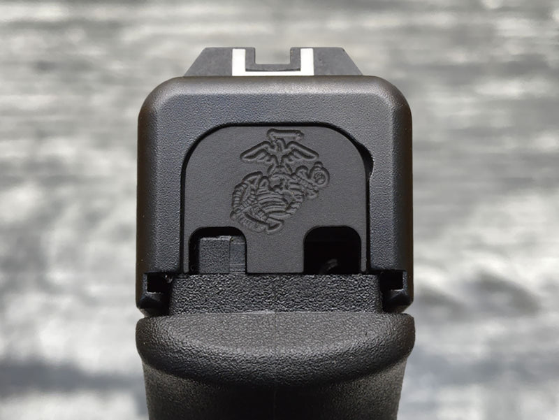 Load image into Gallery viewer, Milspin USMC Glock Slide Back Plates (Most Popular)
