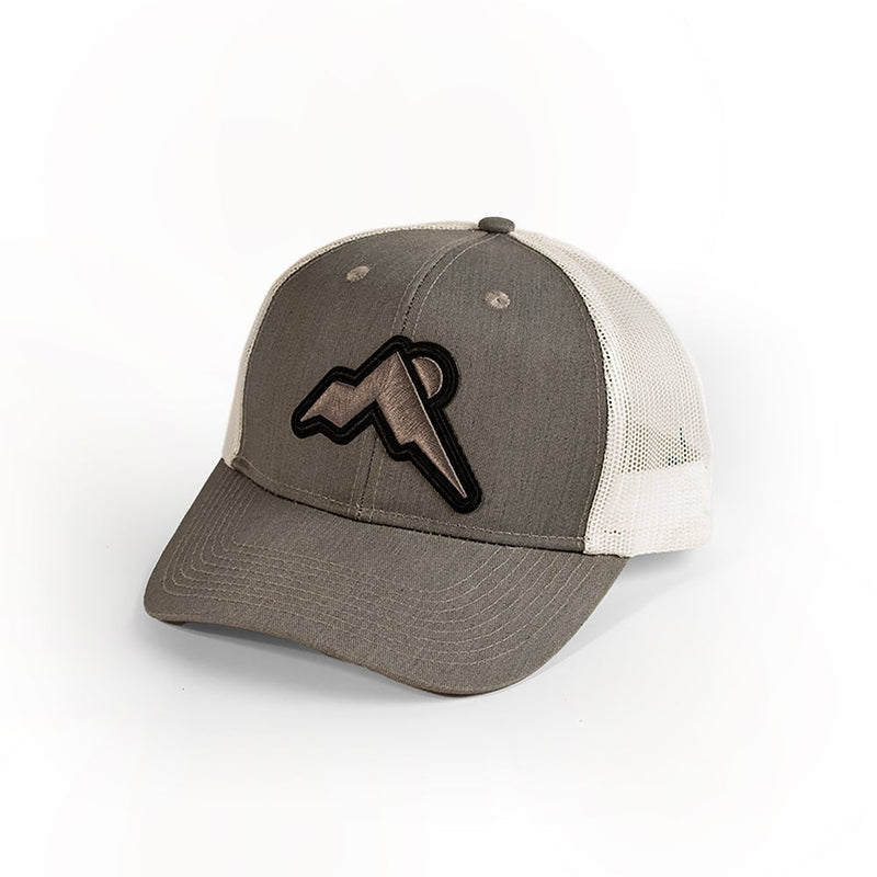 Load image into Gallery viewer, Elakai Embroidered Mountain Patch Low-Profile Trucker Hat
