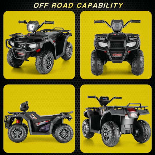 Electric 4-Wheeler Quad for Kids - 12V Battery Powered Ride-On with Dual Speeds