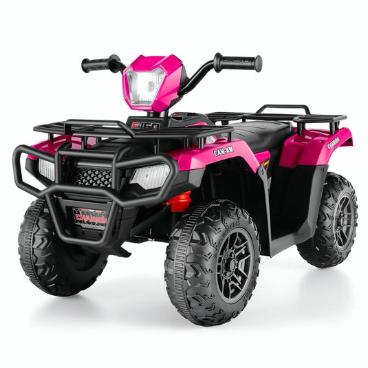 Electric 4-Wheeler Quad Car for Kids with MP3 & Light - 12V Battery Powered