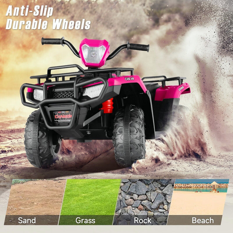 Load image into Gallery viewer, Electric 4-Wheeler Quad Car for Kids with MP3 &amp; Light - 12V Battery Powered
